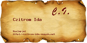 Czitrom Ida névjegykártya